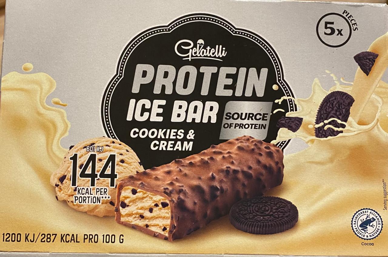 Фото - Морозиво протеїнове Protein Ice Bar Cookies & Flavour Gelatelli