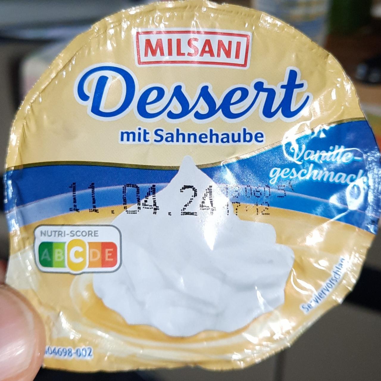 Фото - Dessert mit Sahnehaube Vanillegeschmack Milsani