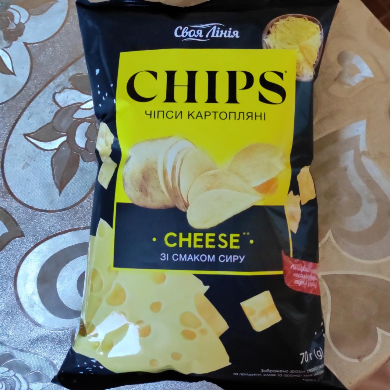 Фото - Чіпси картопляні зі смаком сиру Своя Лінія