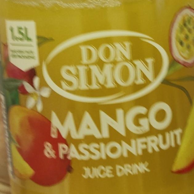 Фото - Напій з фруктового соку зі смаком манго-маракуйя Don Simon