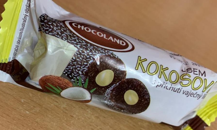 Фото - Кокосова плитка Jsem Kokosová зі смаком яєчного лікеру Chocoland