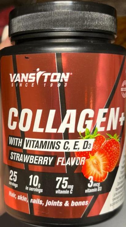 Фото - Collagen+ with vitamins C,E,D3 Strawberry Flavor Vansiton