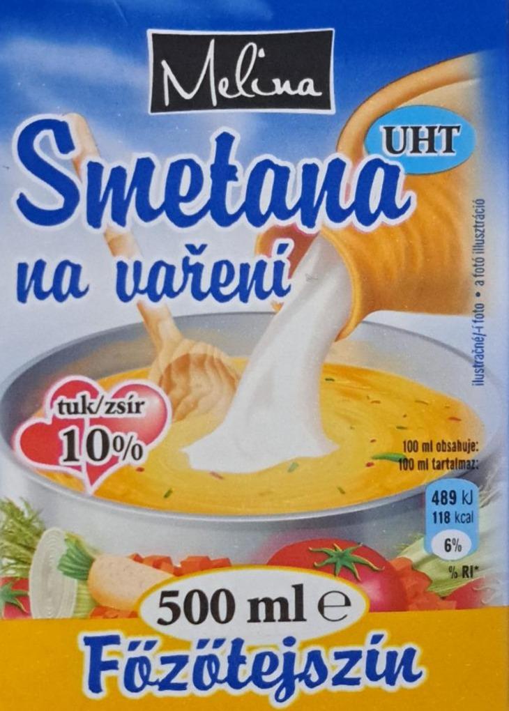 Фото - Smetana na vaření UHT-obsah tuku min 10% Melina