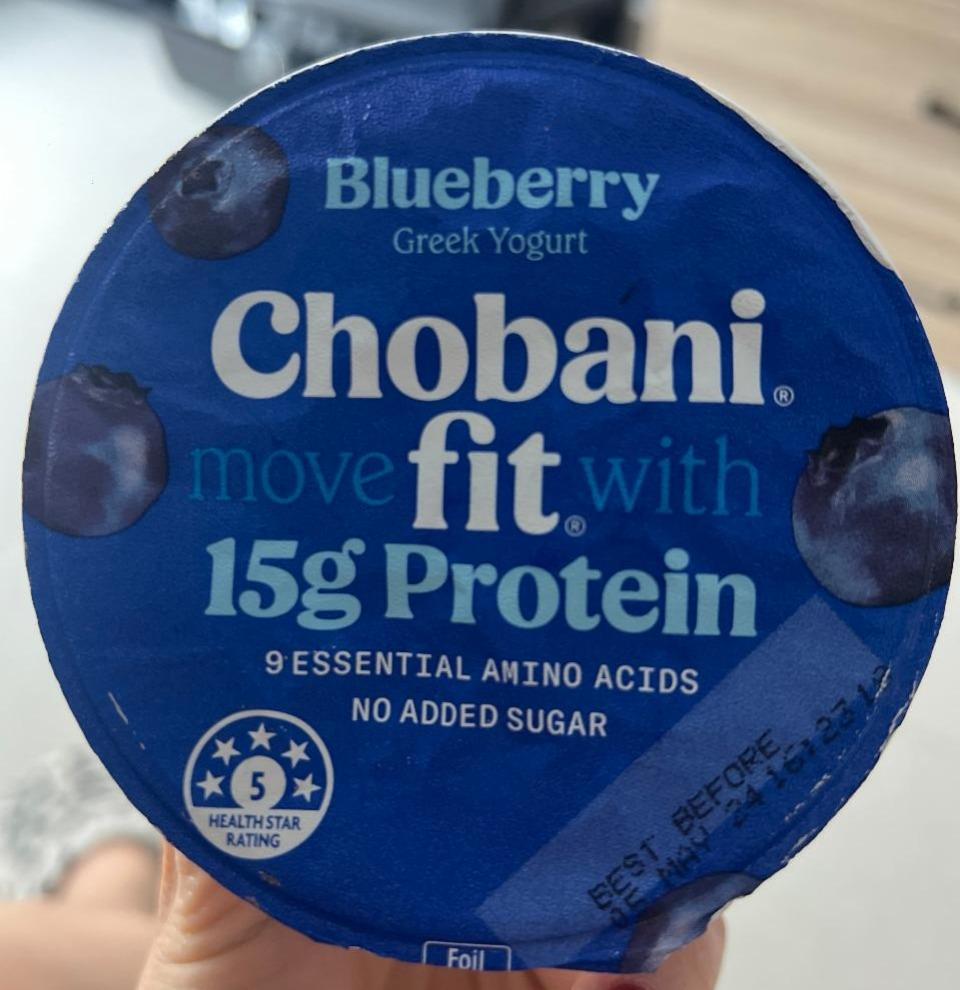Фото - Greek yogurt fit 15g protein blueberry Chobani