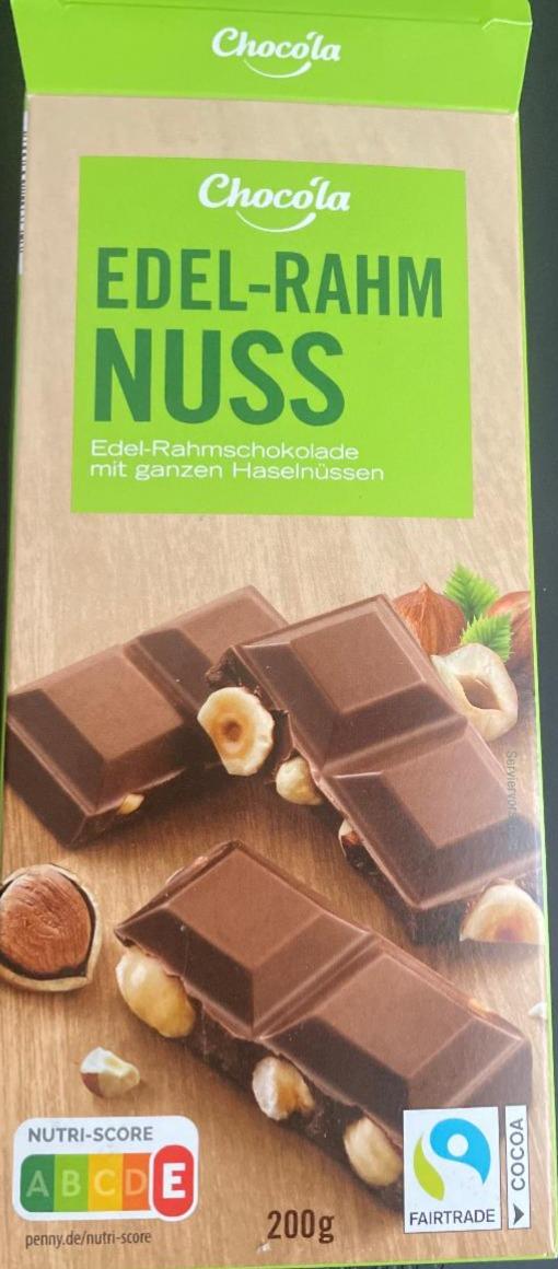 Фото - Edel-Rahm Schokolade mit ganzen gerösteten Haselnüssen Chocola