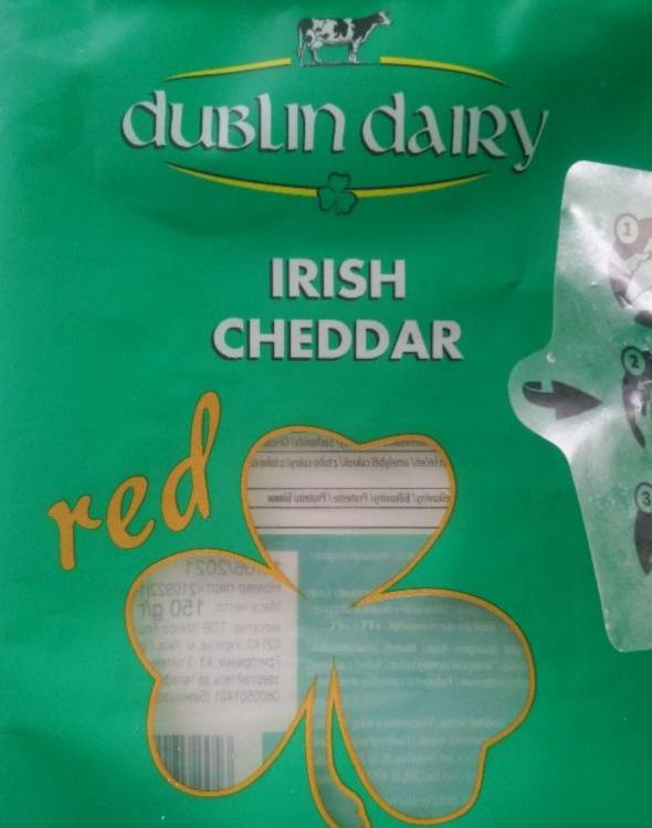 Фото - Напівтвердий сечужний сир дозріваючий нарізаний Cheddar Red Dublin Dairy