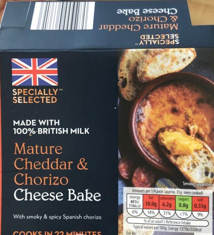 Фото - Mature Cheddar Cheese Bake with Spanish Chorizo Specially Selected