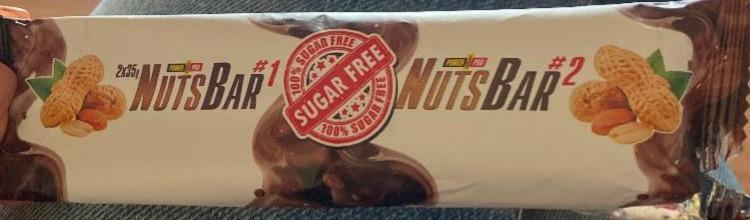Фото - Батончик з карамеллю та смаженими горіхами глазурований з підсолоджувачами Nuts Bar Power Pro