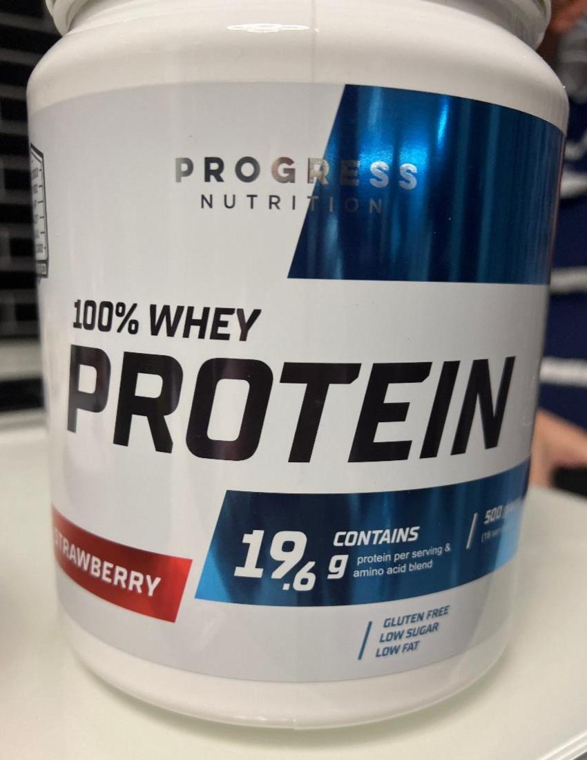 Фото - Протеїн 100% Whey Protein Strawberry полуниця Progress Nutrition