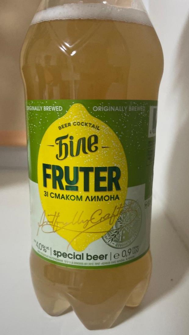 Фото - Пиво Fruter зі смаком лимона Чернігівське Біле