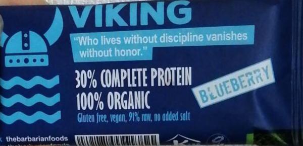 Фото - Батончик протеїновий з чорницею blueberry Viking