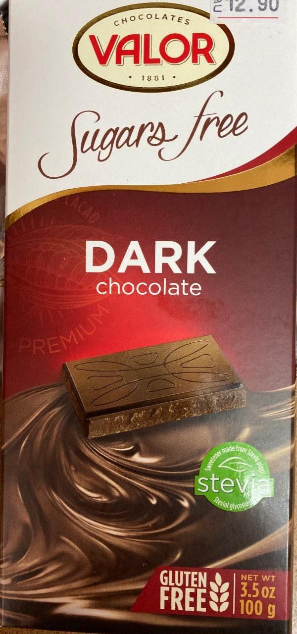 Фото - темний шоколад без цукру dark chocolate Valor