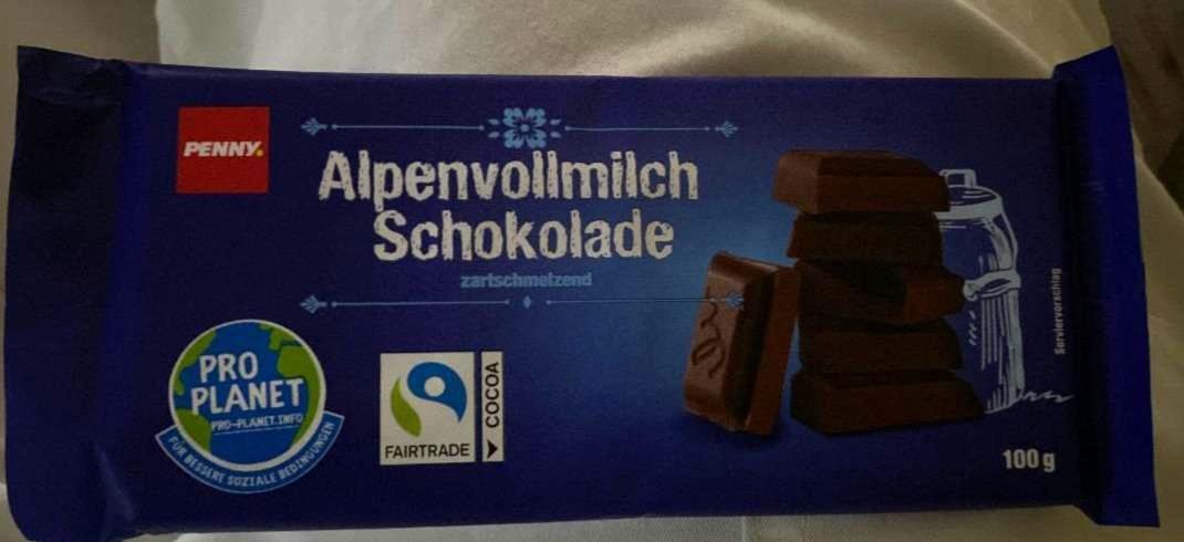 Фото - Шоколад Альпійський молочний шоколад Penny