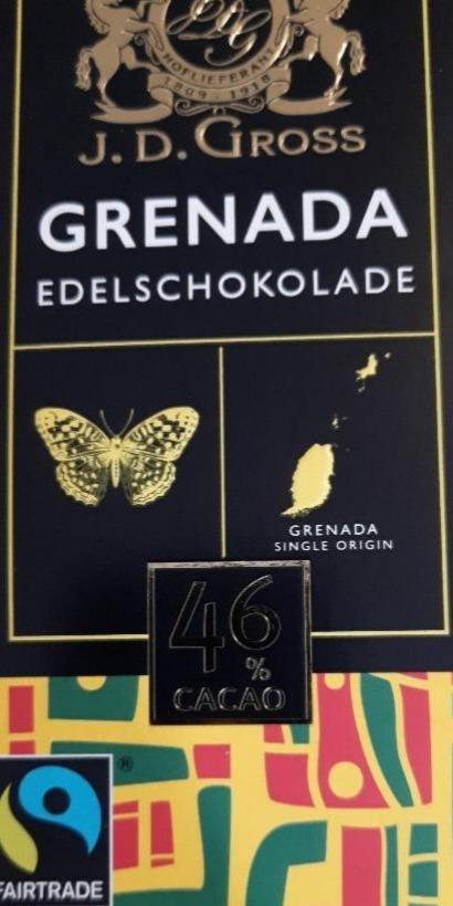 Фото - Шоколад молочний Grenada 46% J.D.Gross