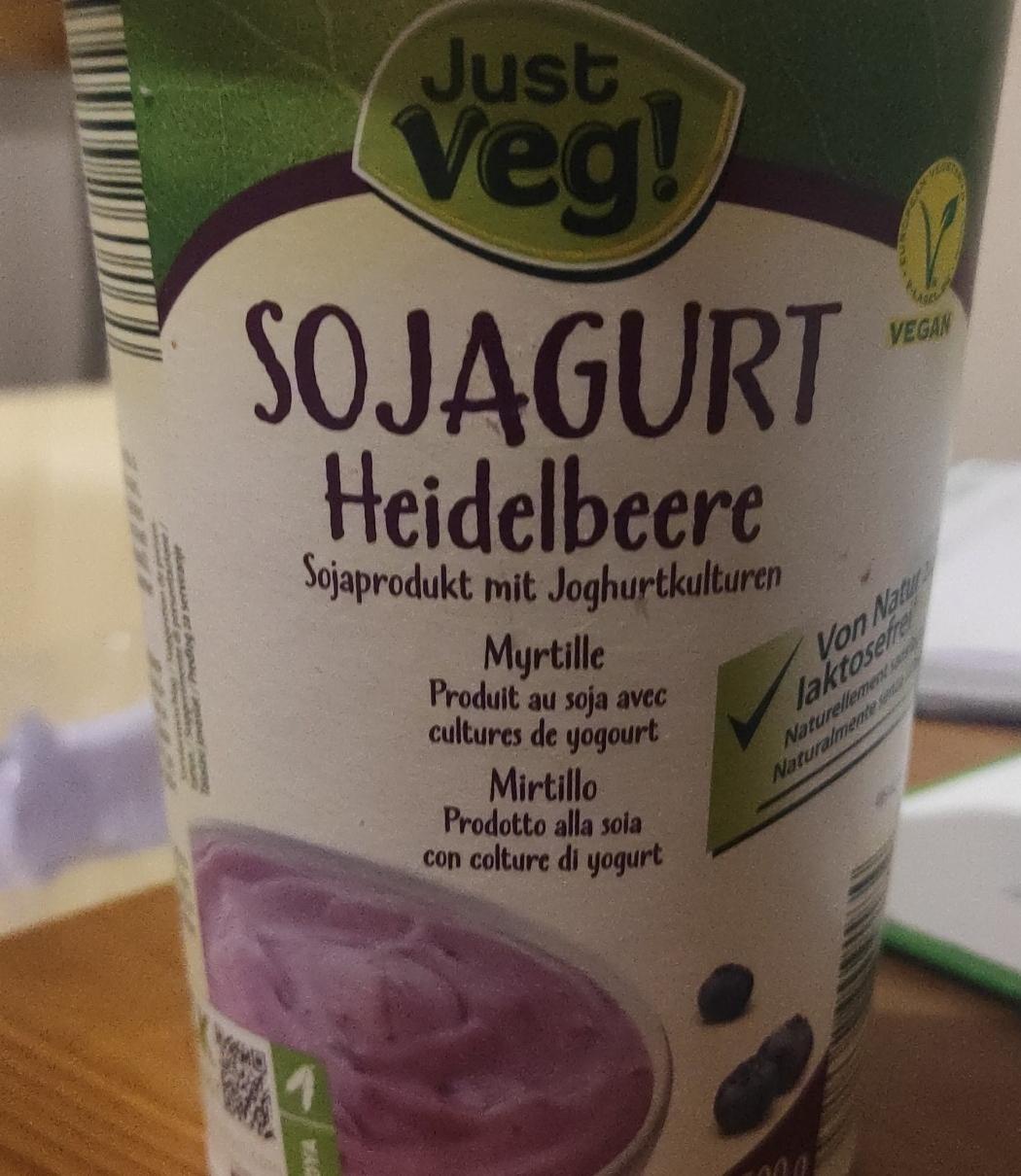 Фото - Йогурт соєвий ферментований з чорницею Sojagurt Just Veg!