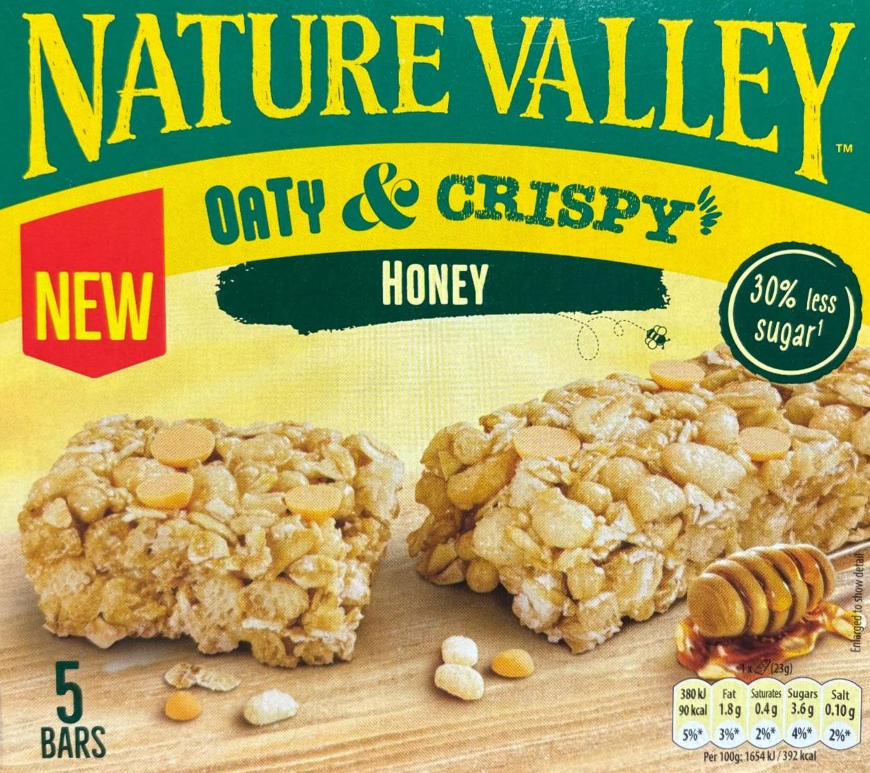 Фото - Nature Valley Oaty & Crispy Honey Cereal Bars 30% less sugar Tesco