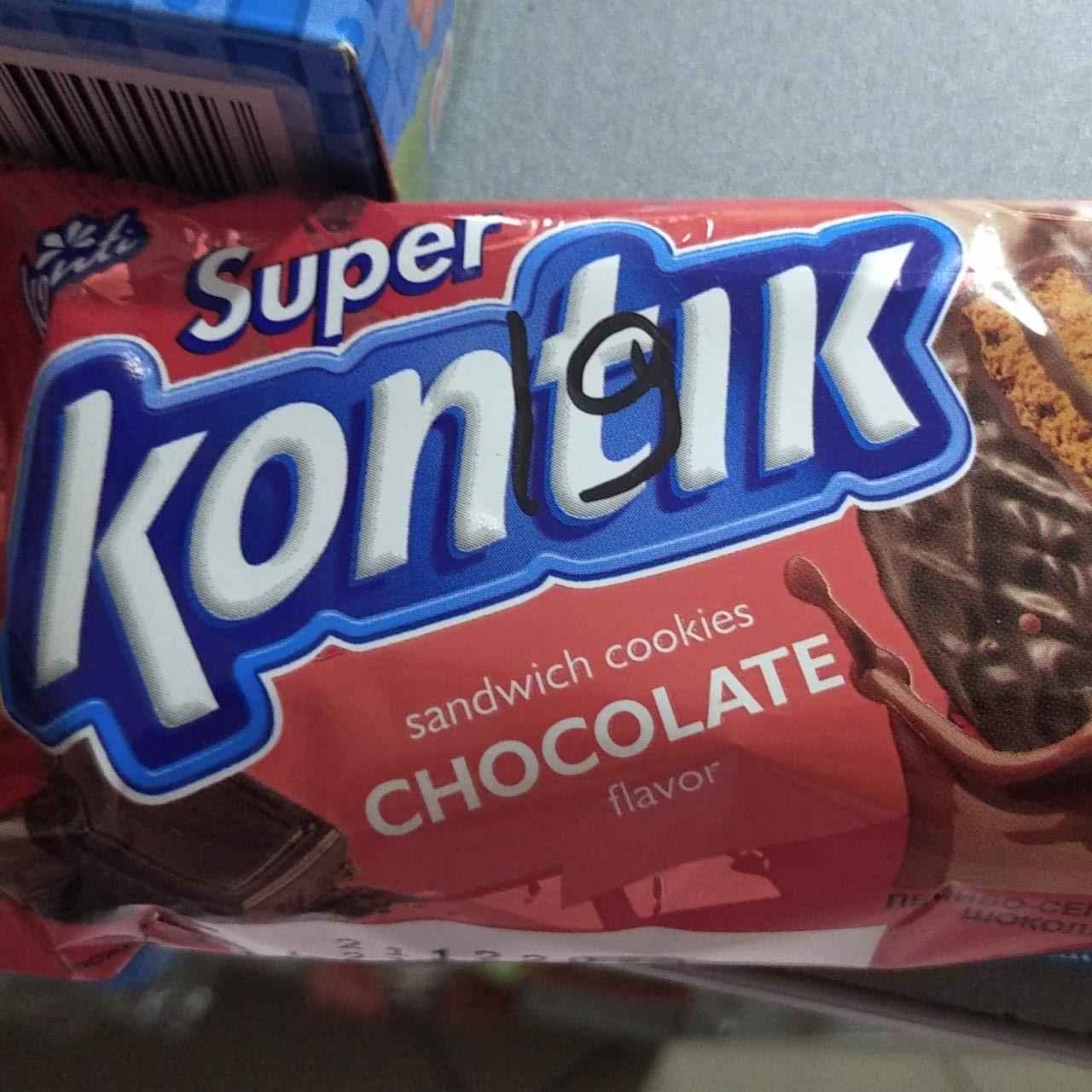 Фото - Печиво-сендвіч з шоколадним смаком Super Kontik Конті