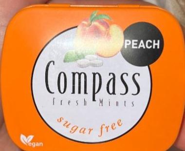 Фото - Льодяники без цукру зі смаком персика Peach Compass