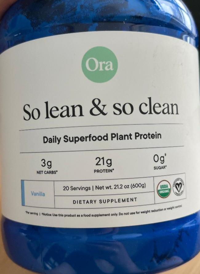 Фото - So lean so clean Daily Superfood Plant Protein Ora