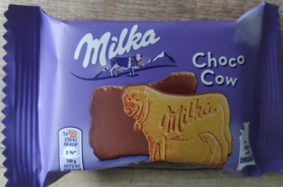 Фото - Печиво Мілка choco cow вкрите молочним шоколадом Milka