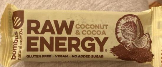 Фото - Батончик із какао та кокосом Raw Energy