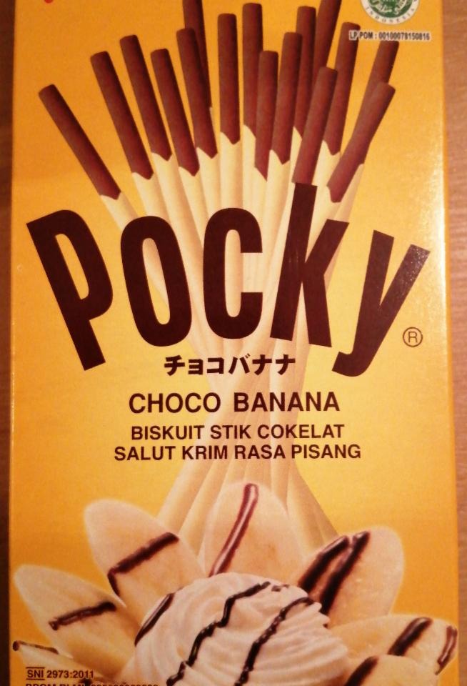 Фото - Соломка шоколадно-бісквітна зі смаком банана Pocky