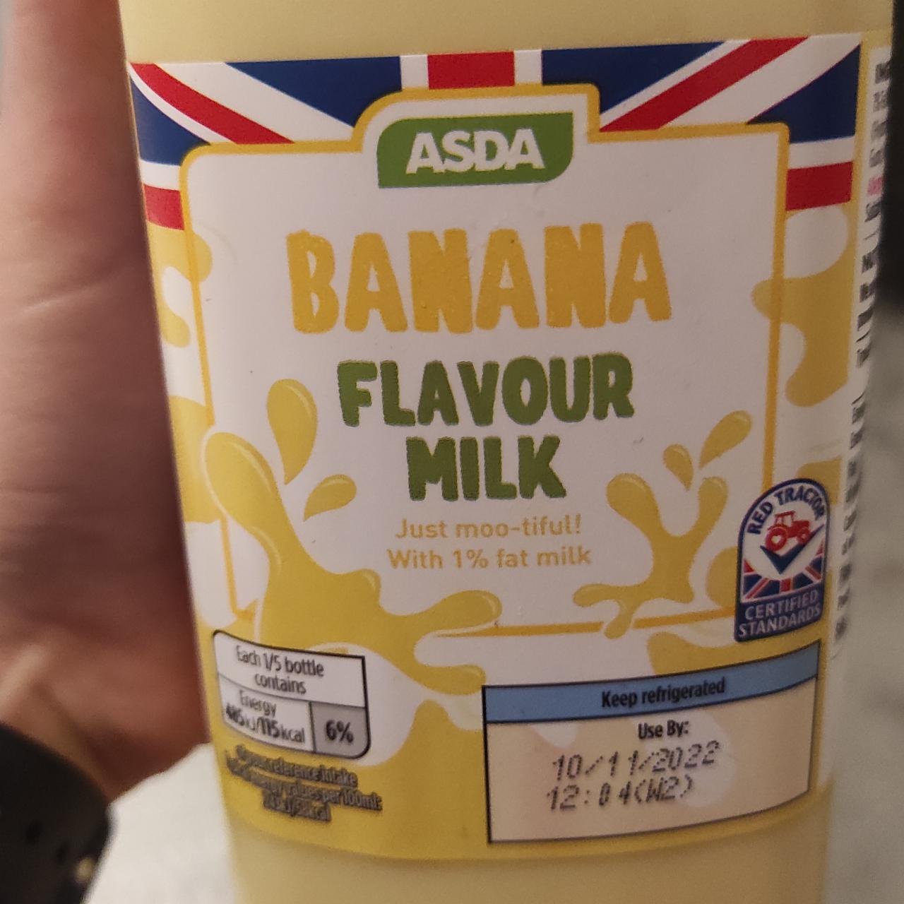 Фото - Молоко 1.1% зі смаком банану Banana Flavour Asda