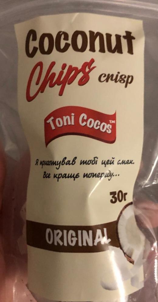 Фото - Чіпси кокосові Coconut Chips Toni Cocos