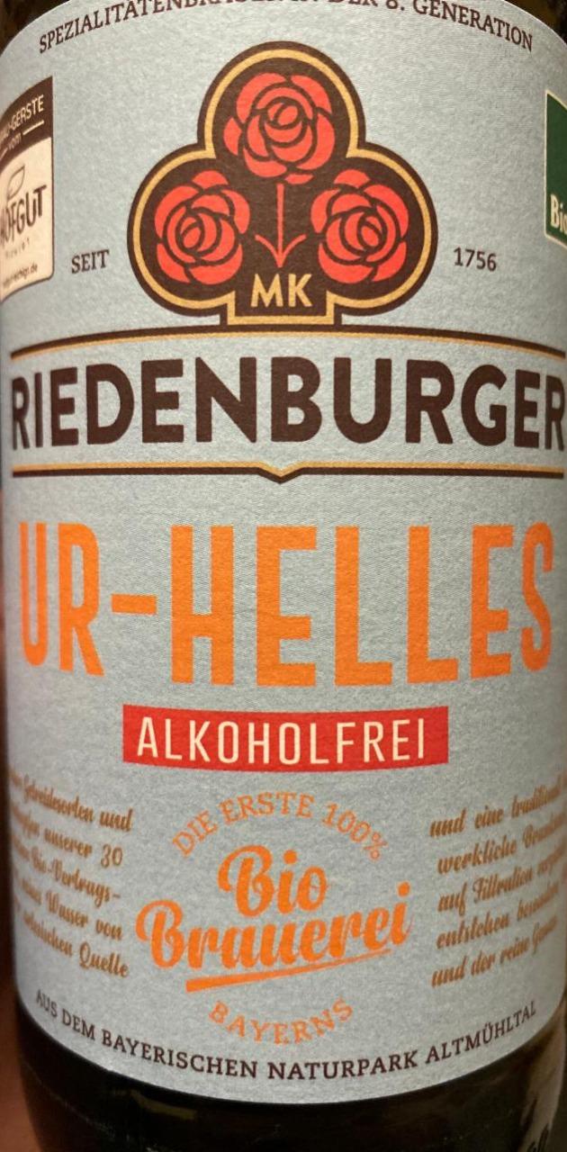 Фото - Brauhaus Ur-Helles Hofgut Eichigt alkoholfrei Riedenburger .