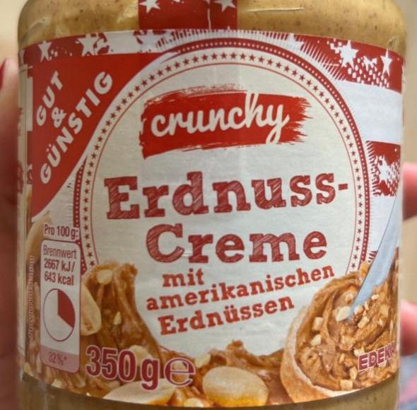 Фото - Erdnuss-Creme mit amerikanischen Erdnüssen crunchy Gut&Günstig