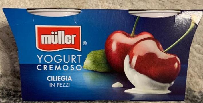 Фото - Йогурт з вишнею Yogurt Cremoso Muller