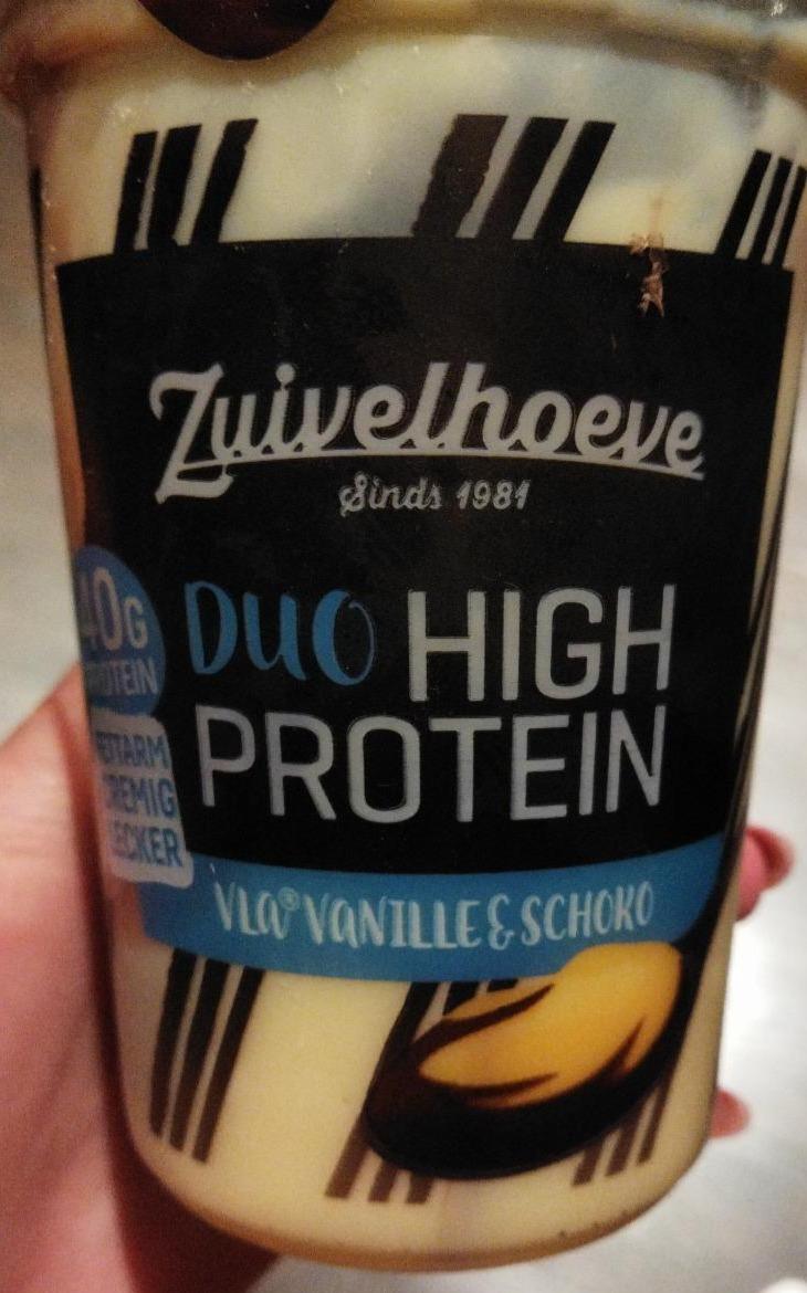 Фото - Йогурт протеїновий Ваніль-шоколад Duo High Protein Zuivelhoeve