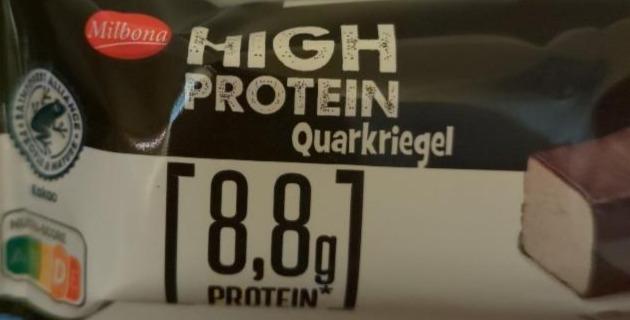 Фото - Cирок High protein Quarkriegel Milbona