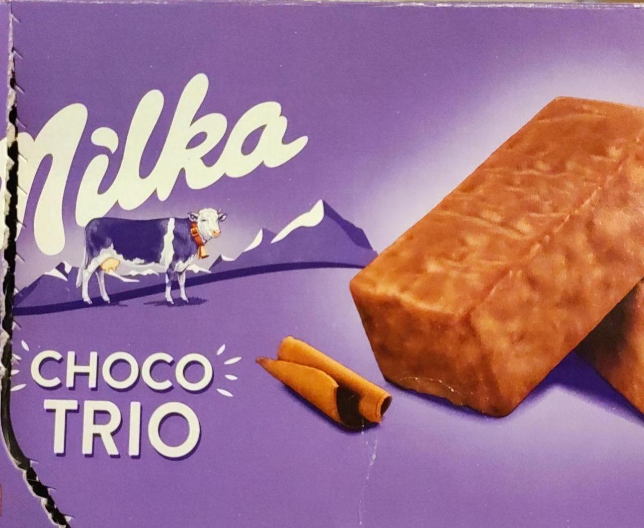 Фото - Печиво у молочному шоколаді з начинкою Choco Trio Milka
