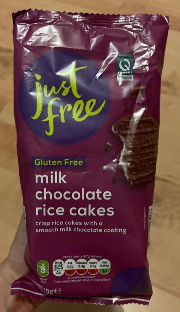 Фото - Хлібці рисові в молочному шоколаді Milk Chocolate Rice Cake Just Free