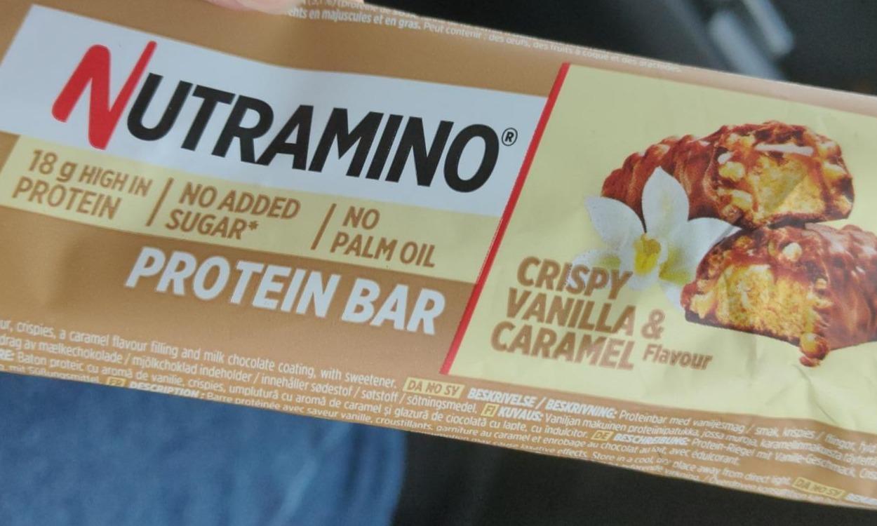 Фото - Батончик протеїновий зі смаком ванілі та карамелі Protein Bar Crispy Vanilla & Caramel Nutramino