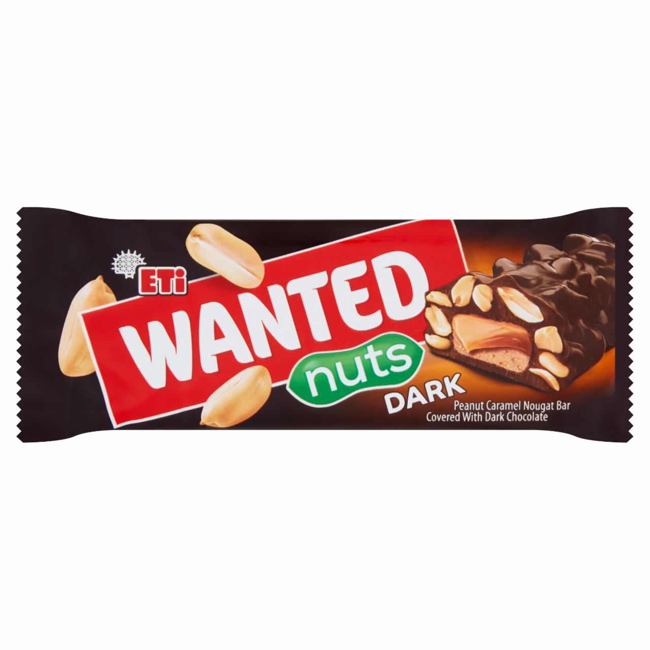 Фото - Батончик Wanted Nougat з арахісом та карамеллю покритим темним шоколадом Eti