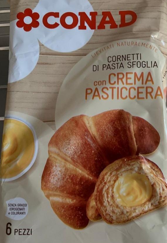 Фото - Cornetti di Pasta Sfoglia con Crema Pasticcera Conad