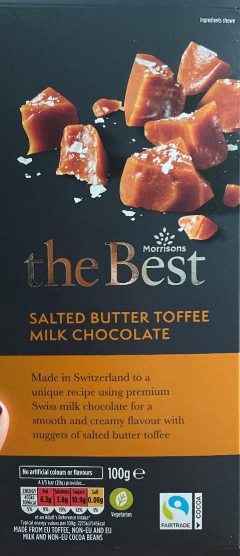 Фото - Salted butter toffee Swiss milk chocolate Morrisons