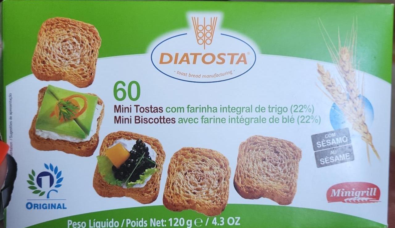 Фото - Тости пшеничні Minigrill із цільного зерна Diatosta