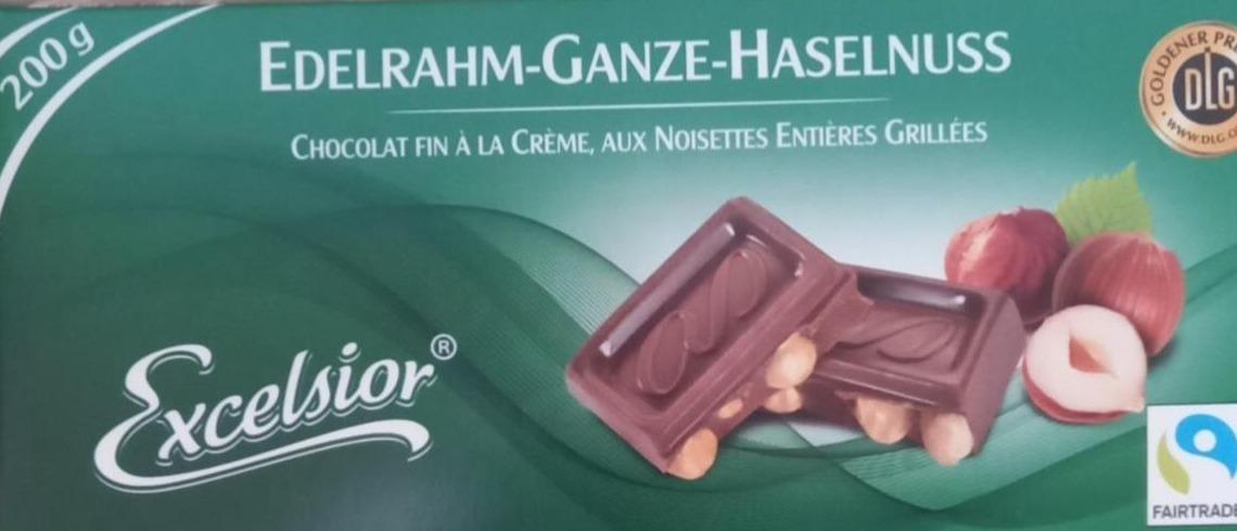Фото - Edelrahm-Ganze-Haselnuss Chocolate Fin À LA Crème, Aux Noisettes Entières Grilled Excelsior