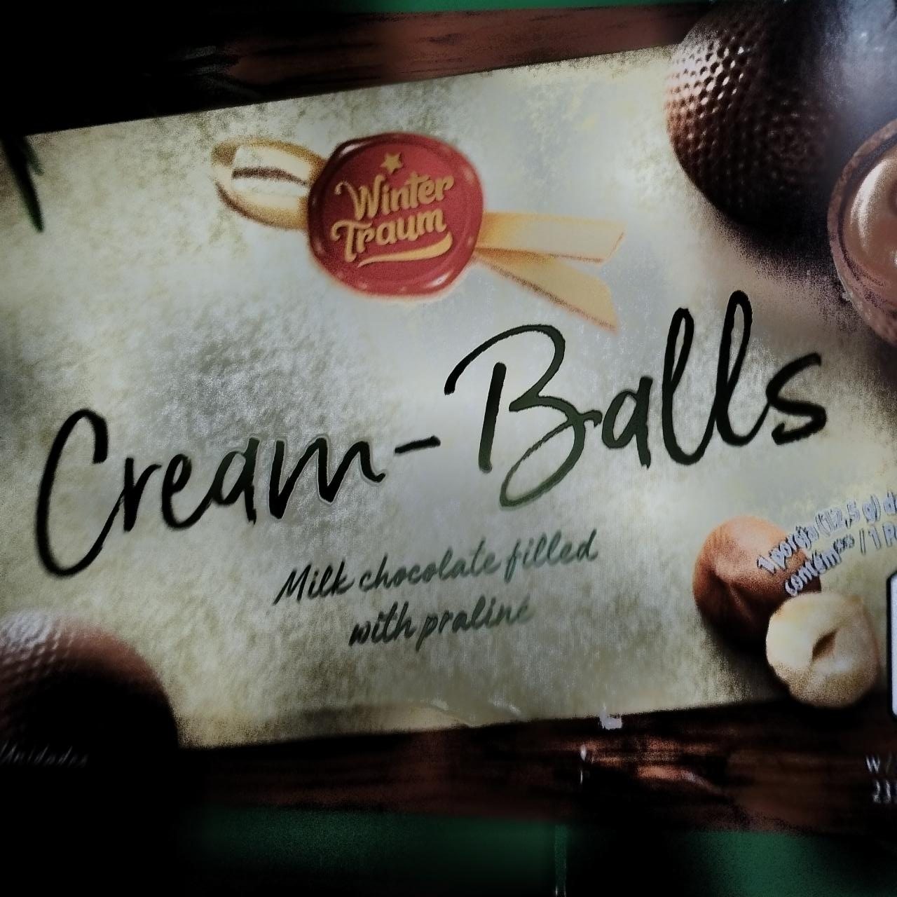 Фото - Цукерки в молочному шоколаді з праліне Cream-Balls Winter Traum