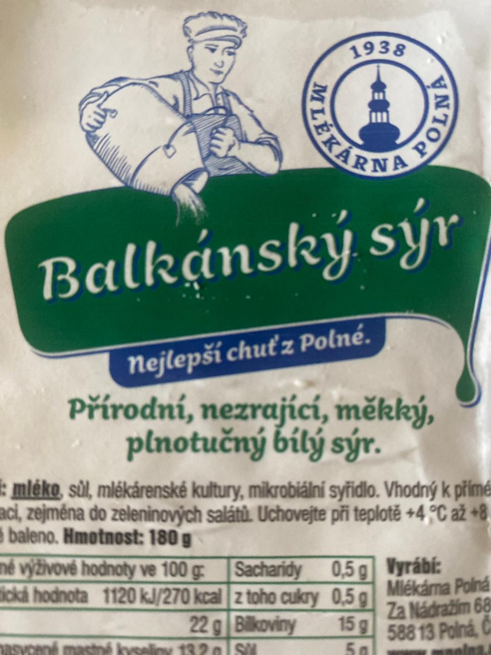 Фото - Balkánský sýr přírodní, nezrající, měkký, plnotučný sýr Mlékárna Polná
