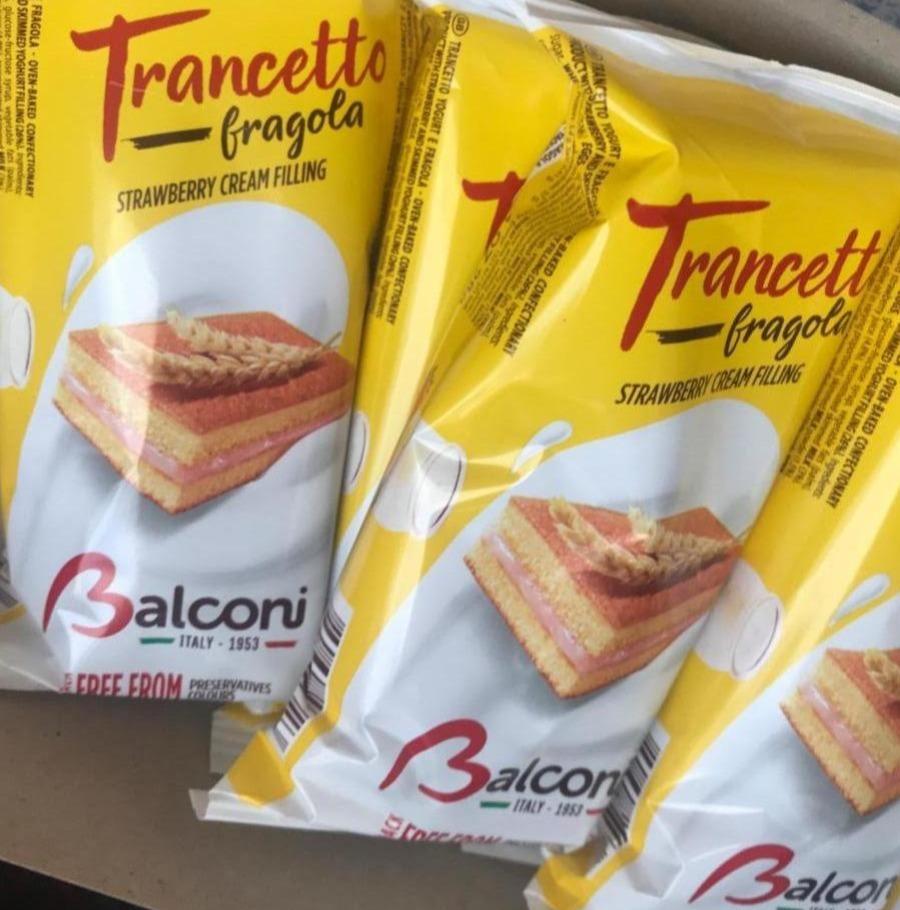 Фото - Печиво з полуничною кремовою начинкою Trancetto Fragola Balconi