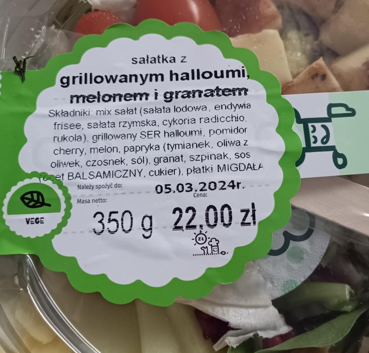 Фото - Salatka z grillowanym halloumi melonem i granatem Slimak