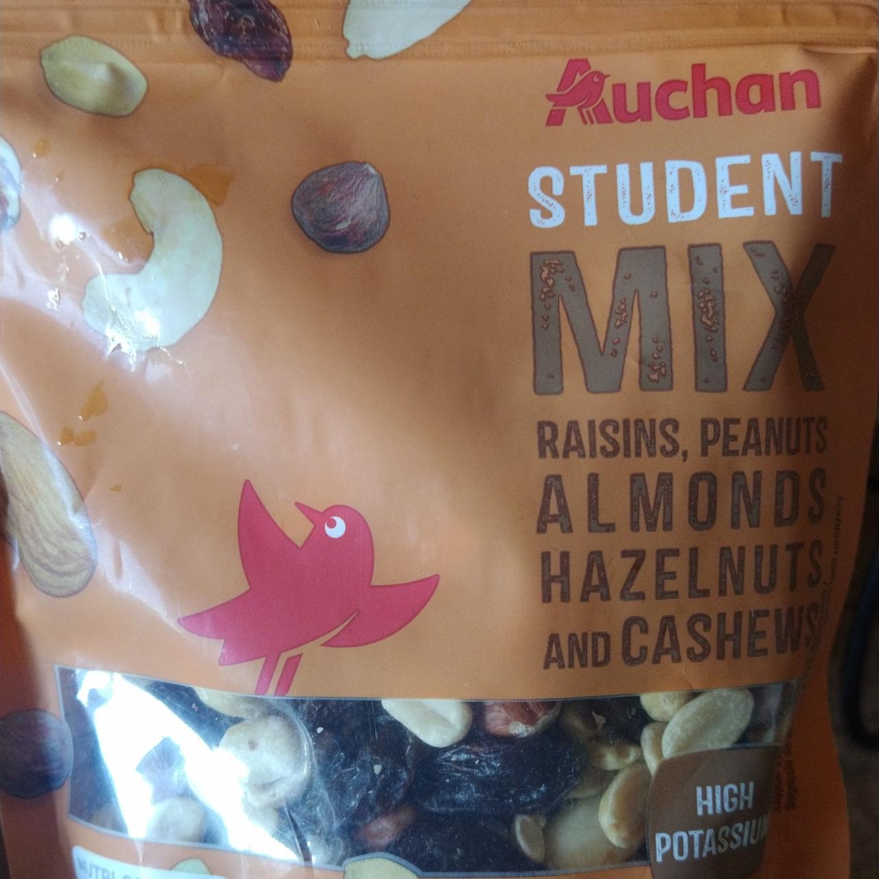 Фото - Мікс студентський з родзинками та горіхами Student Mix Auchan Ашан