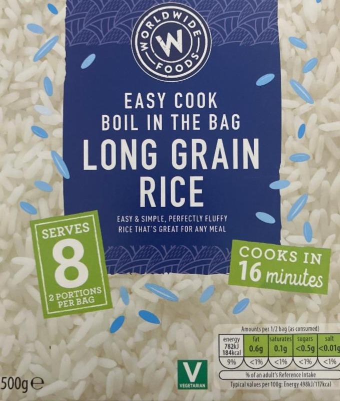 Фото - Boil In Bag Long Grain Rice Worldwide Foods