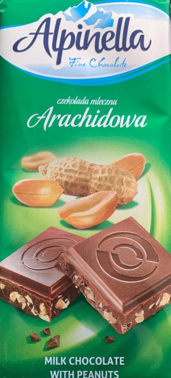 Фото - Шоколад молочний з арахісом Alpinella