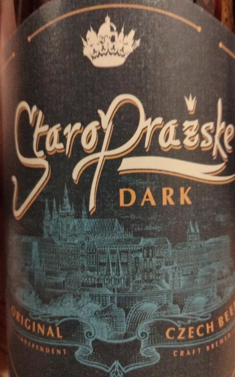 Фото - Пиво 4.5% темне фільтроване пастеризоване Dark Staroprazske