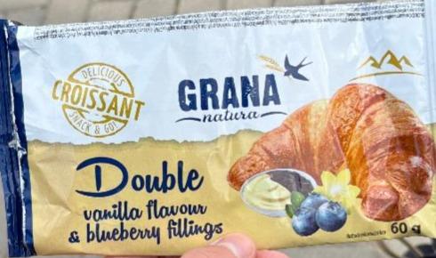 Фото - Croissant Double vanilla flavour & blueberry fillings Grana Natura